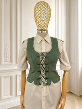 Încarcă imaginea în vizualizatorul Galerie, Top vintage tip corset mărimea S
