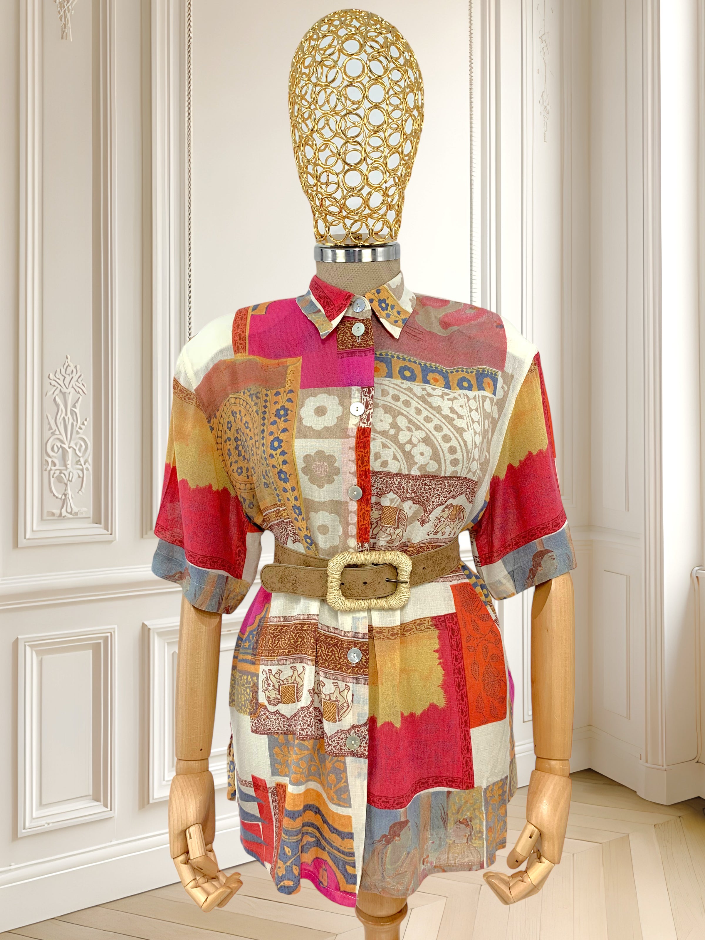 Cămașă cu print deosebit potrivită pentru L/XL