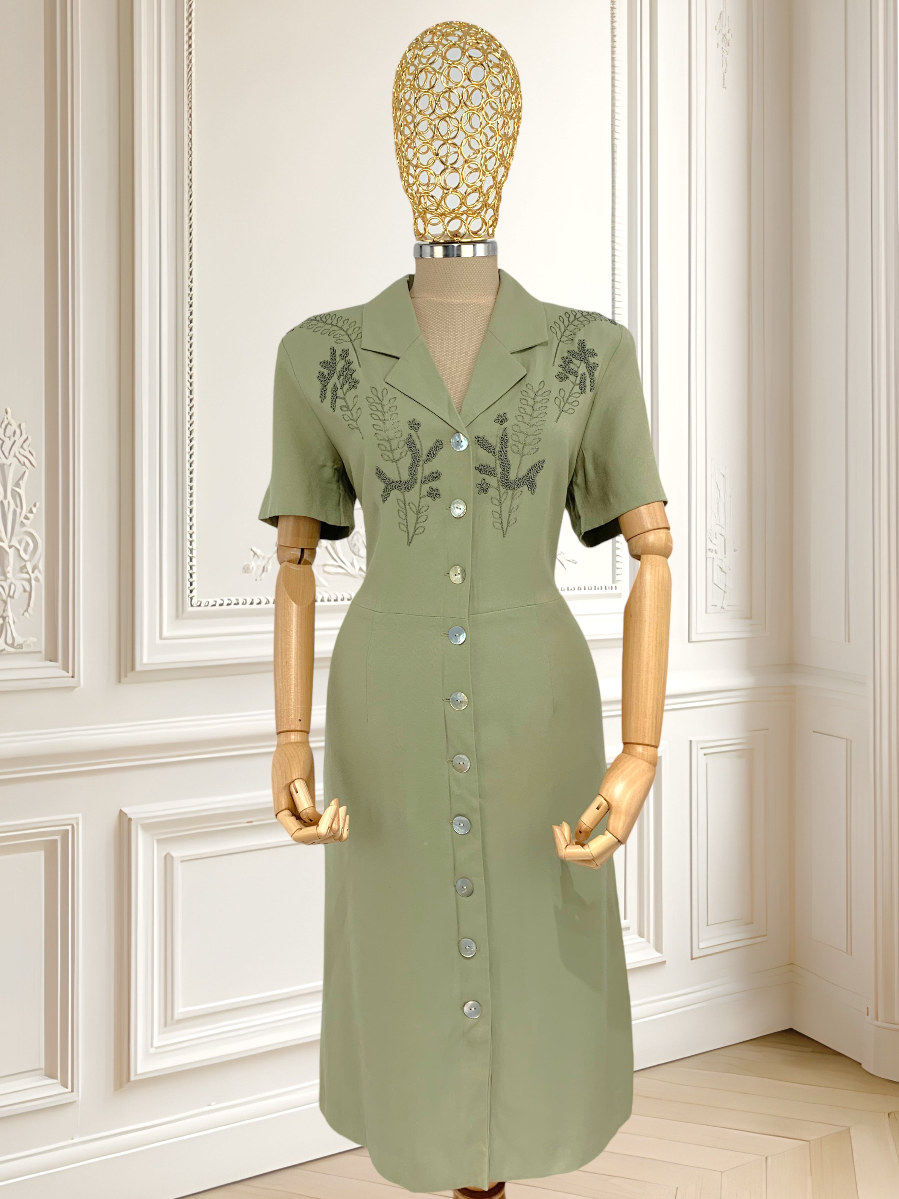 Rochie olive din vâscoză mărimea L