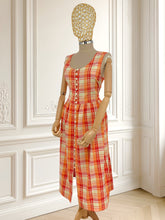 Încarcă imaginea în vizualizatorul Galerie, Rochie vintage portocalie mărimea L
