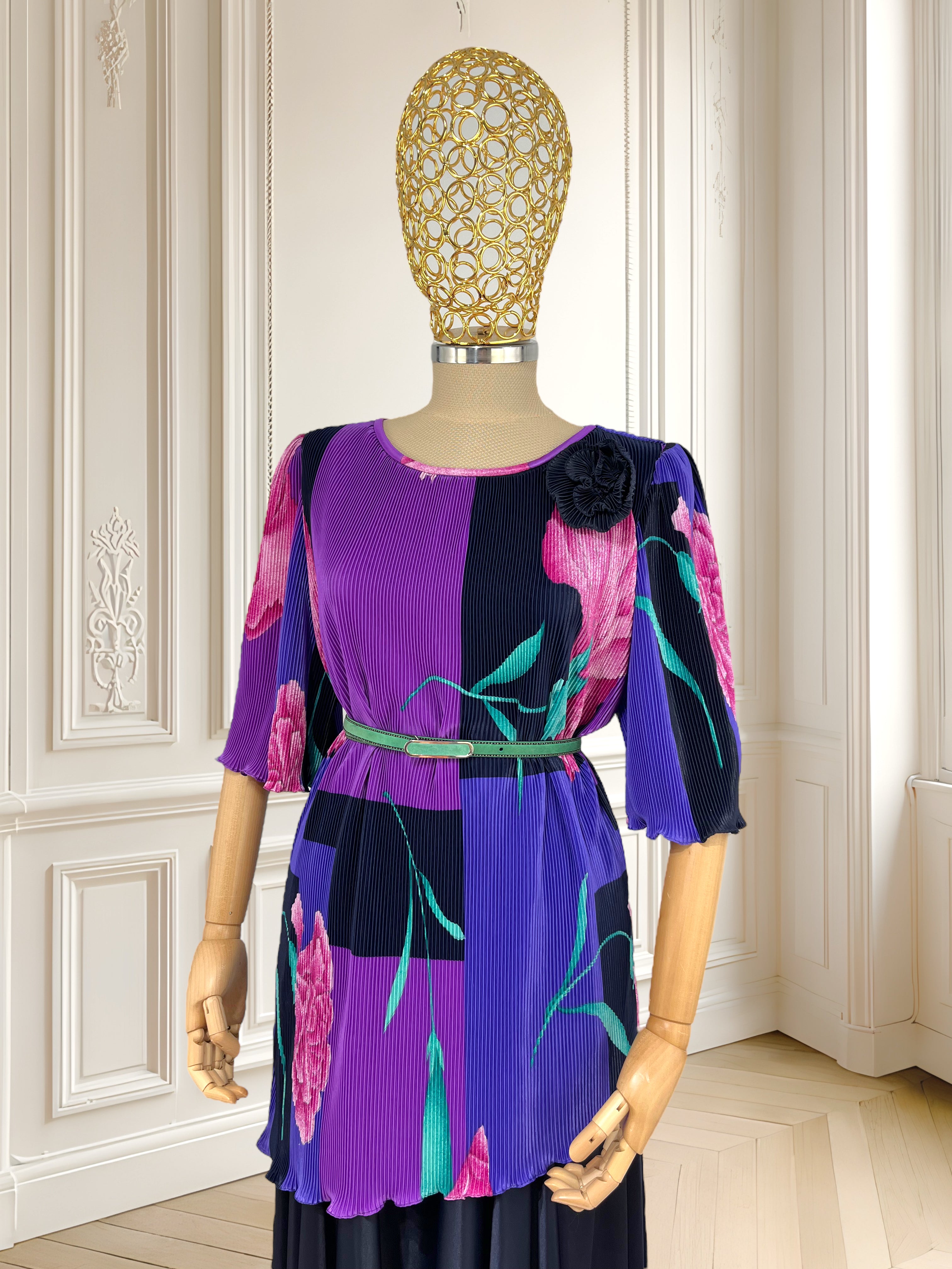Rochie vintage plisată mărimea M