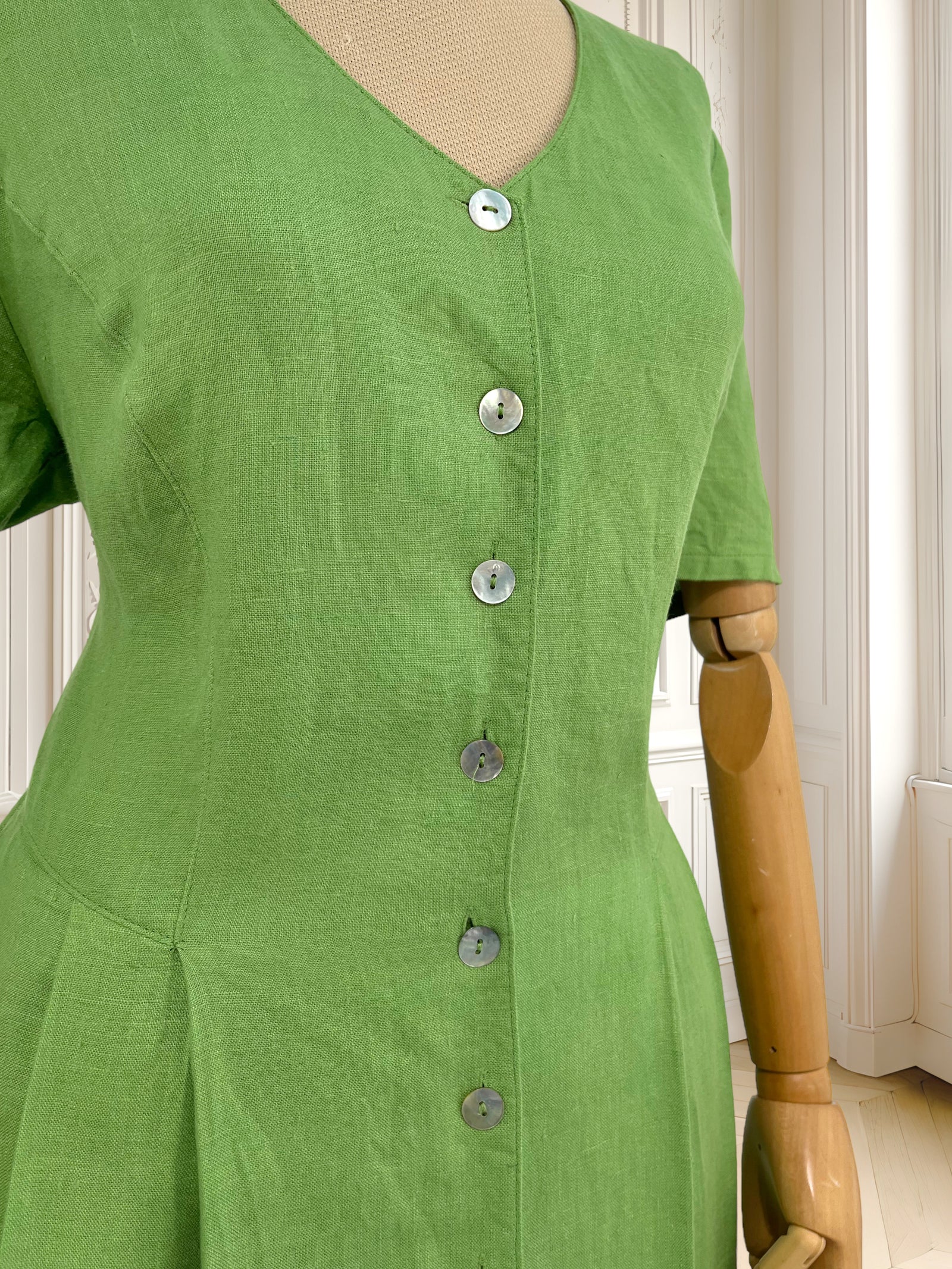 Rochie vintage din in mărimea L