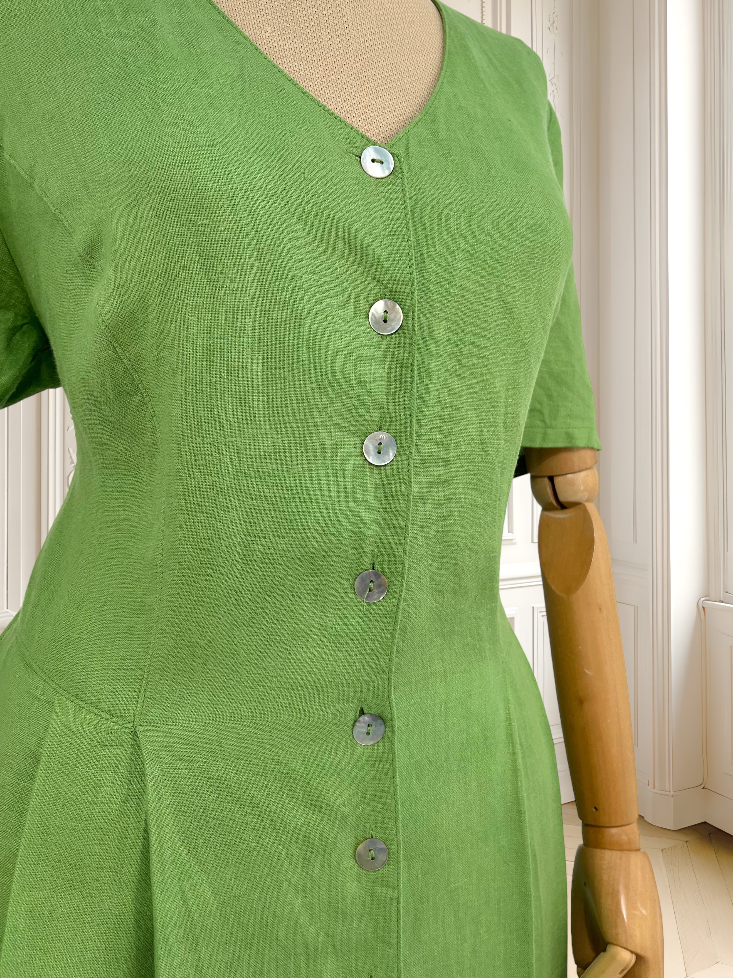 Rochie vintage din in mărimea L