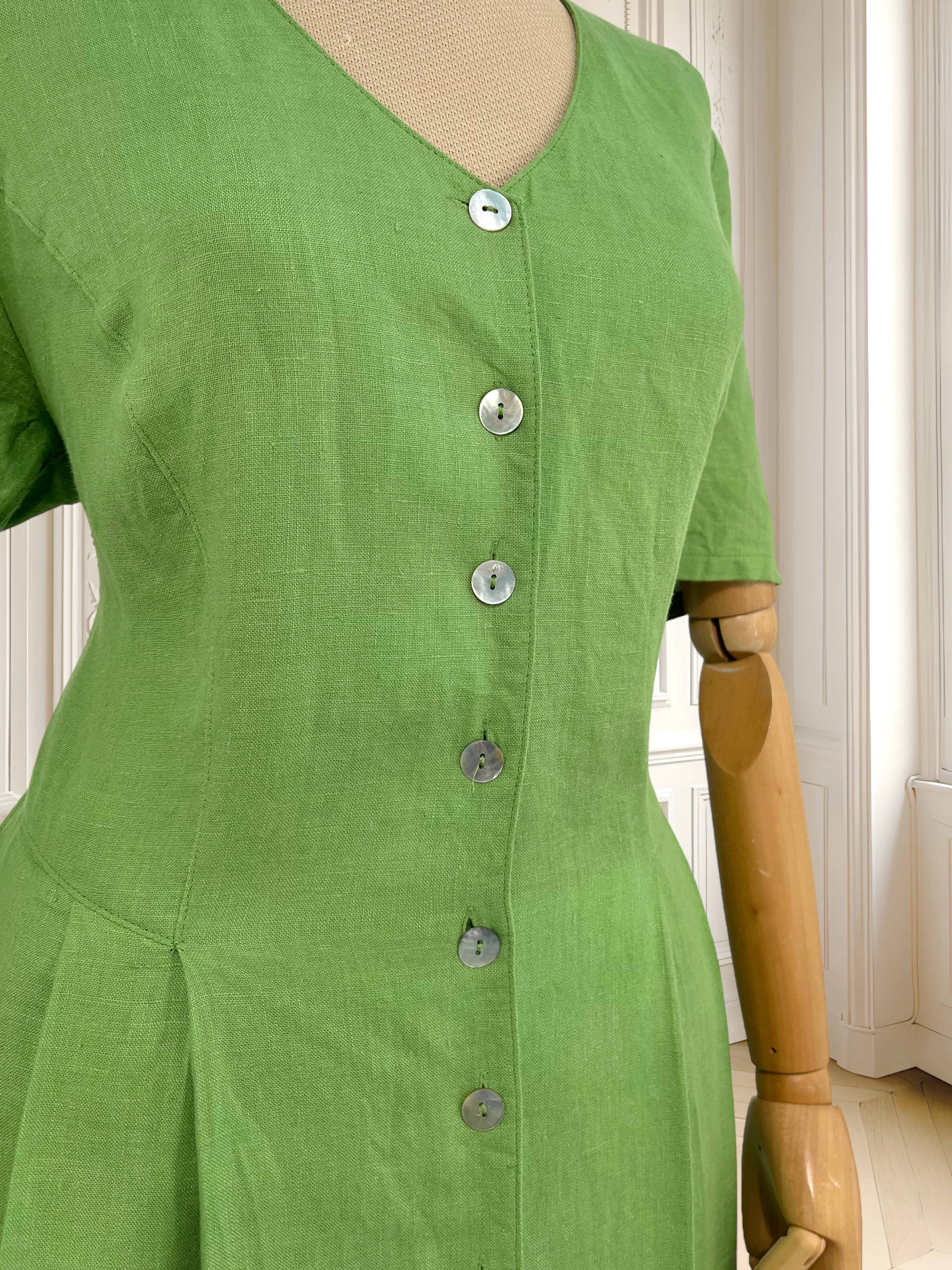 Rochie vintage din in mărimea L