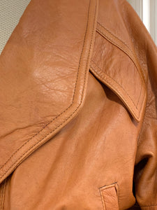 Jachetă italienească din piele naturală potrivită pentru M/L