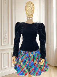 Rochie din catifea cu umeri bufanți mărimea S