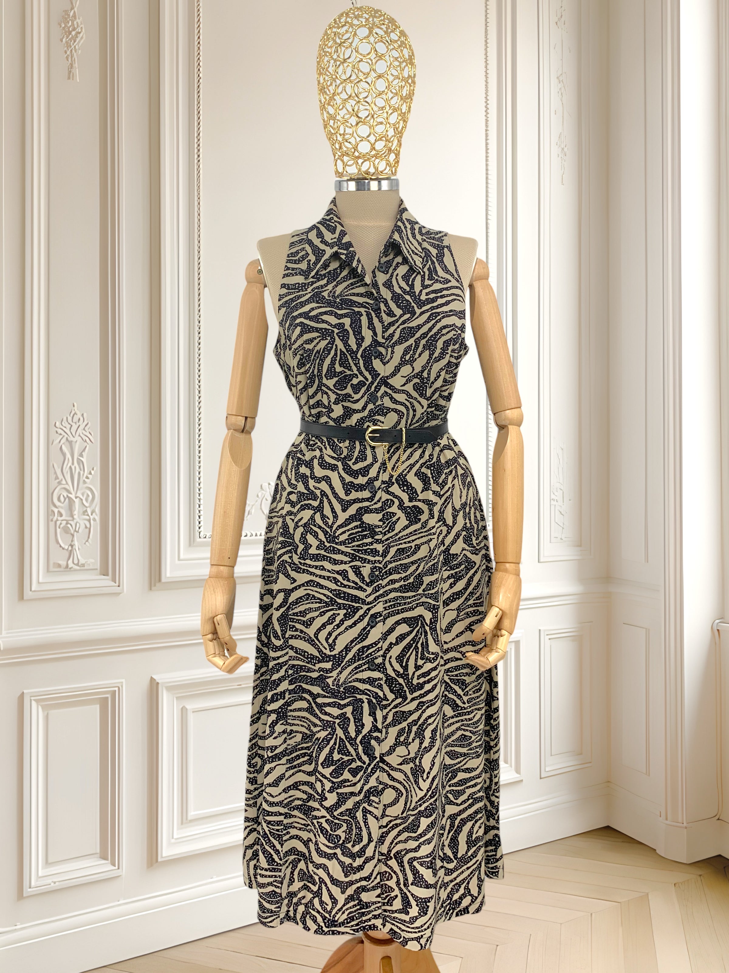 Rochie fără mâneci din vâscoză mărimea M