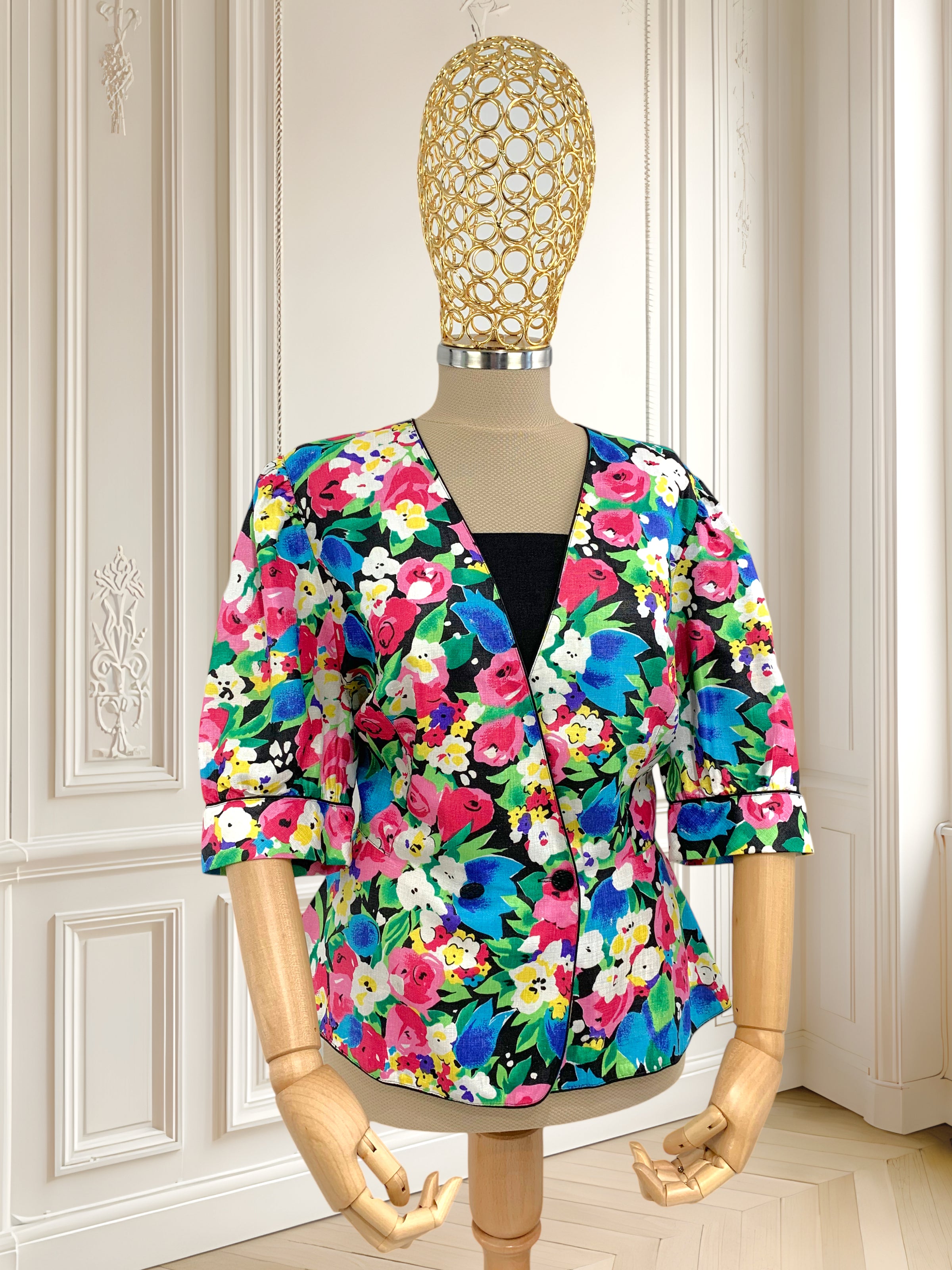 Cămașă vintage cu print floral mărimea L