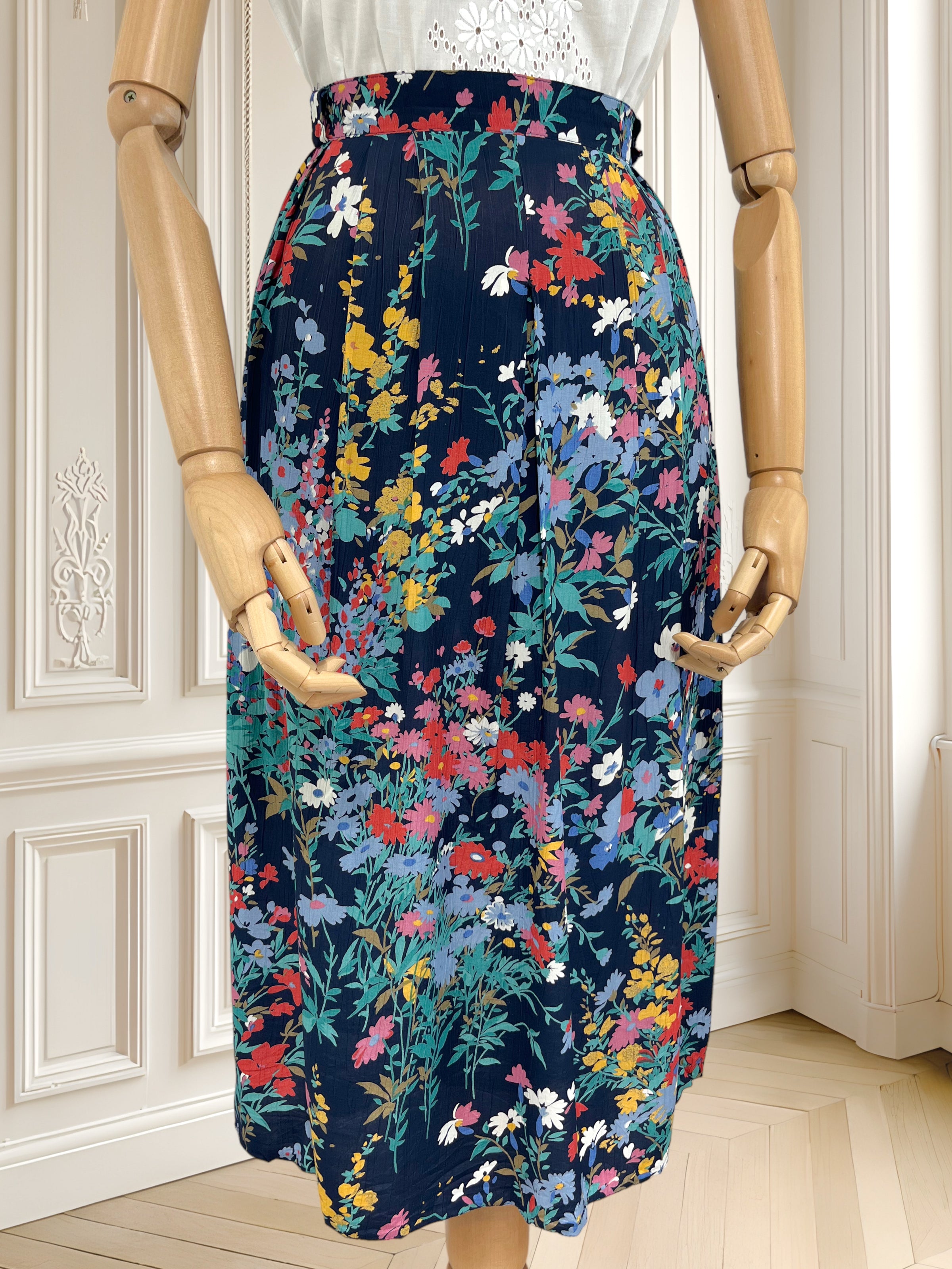 Fustă vintage din vâscoză mărimea XL