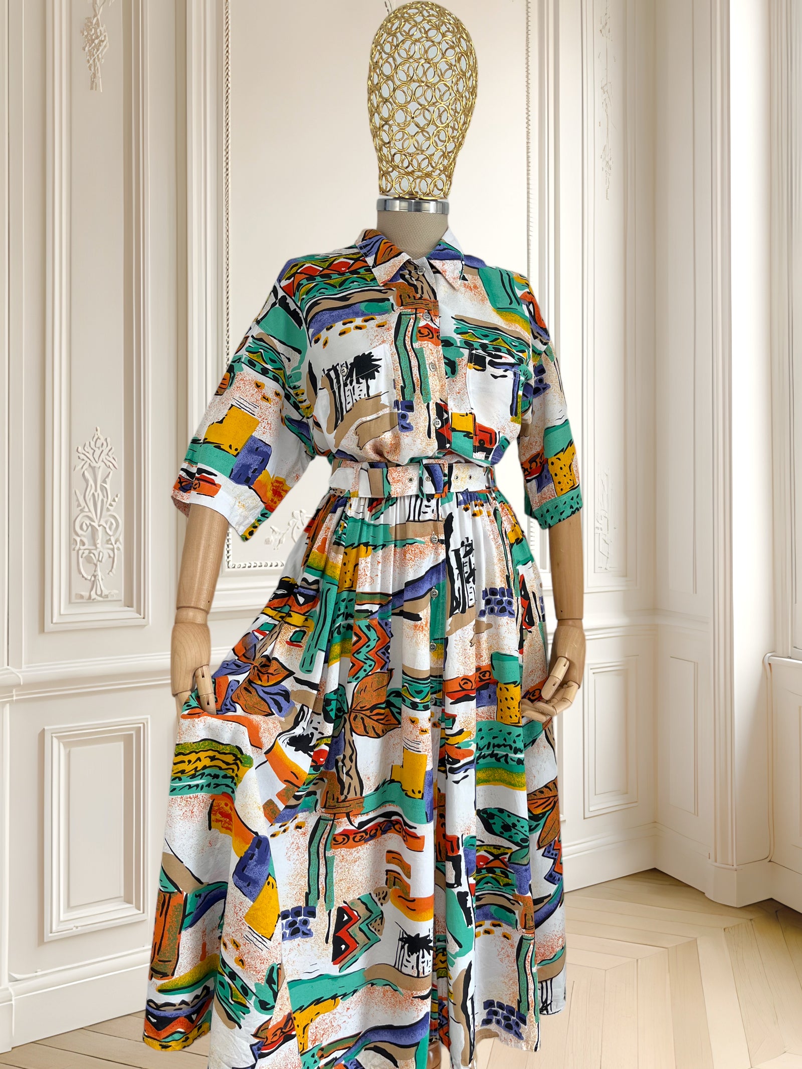 Rochie vintage din vâscoză mărimea S