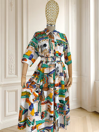 Rochie vintage din vâscoză mărimea S