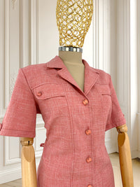 Rochie vintage roz mărimea XL