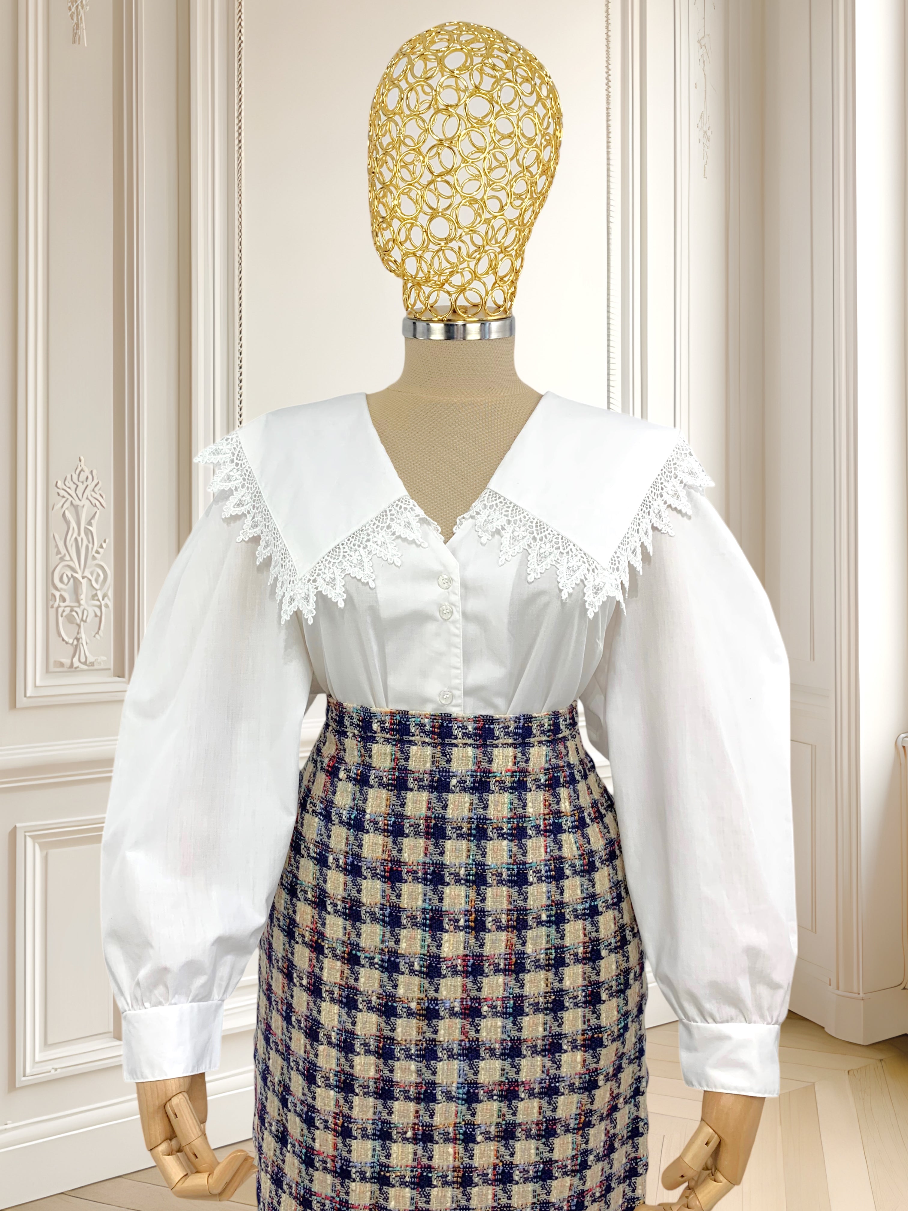 Cămașă vintage cu guler supradimensionat mărimea XL