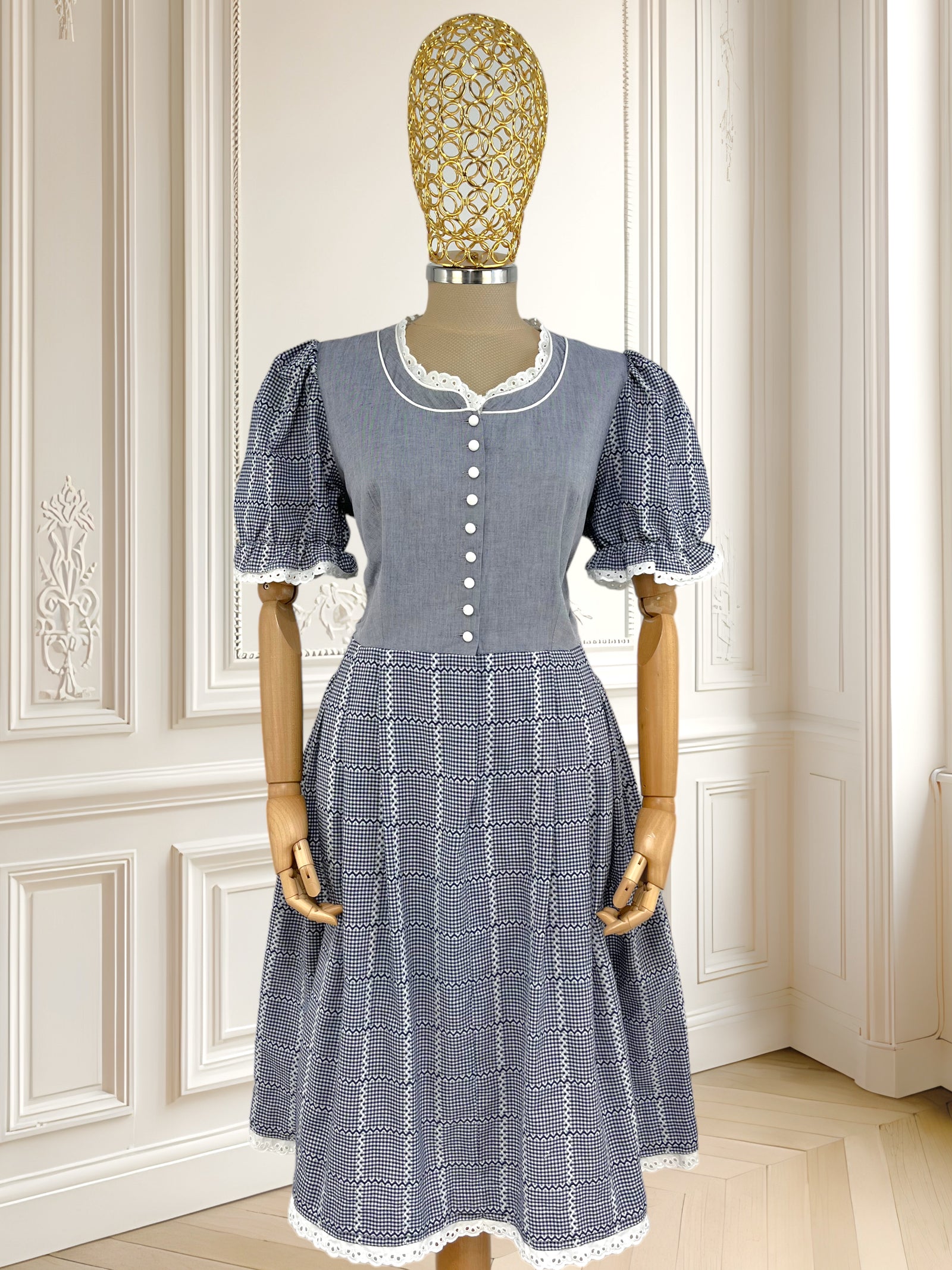Rochie vintage din bumbac mărimea L