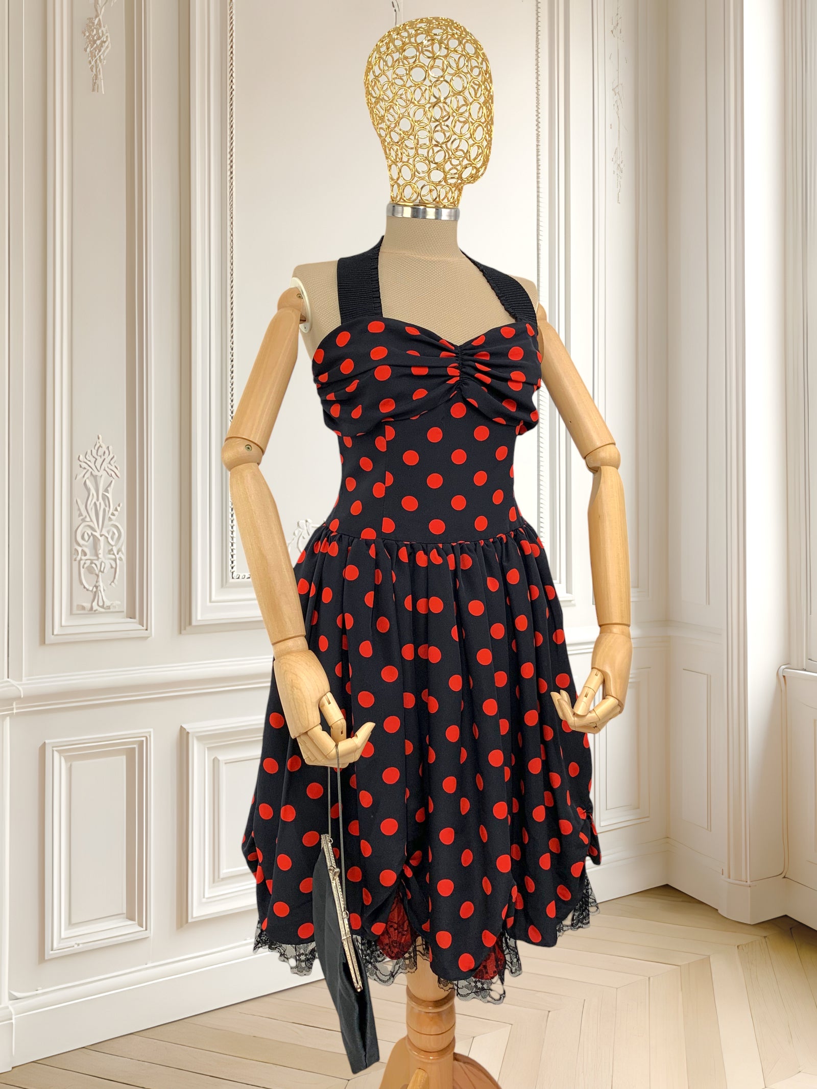 Rochie retro cu buline mărimea S