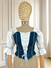 Încarcă imaginea în vizualizatorul Galerie, Top vintage cu corset mărimea S
