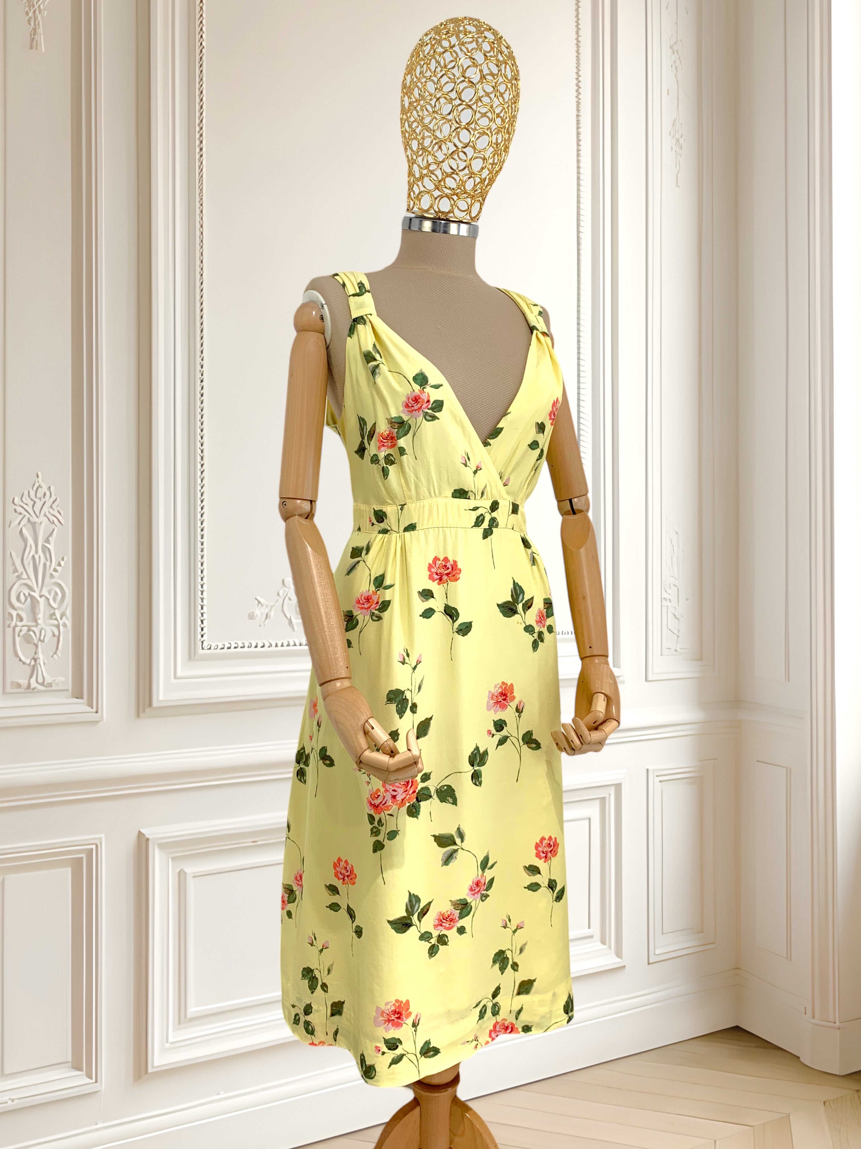Rochie galbenă din vâscoză mărimea L
