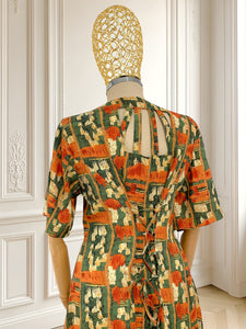 Rochie lungă cu print abstract potrivită pentru L/XL