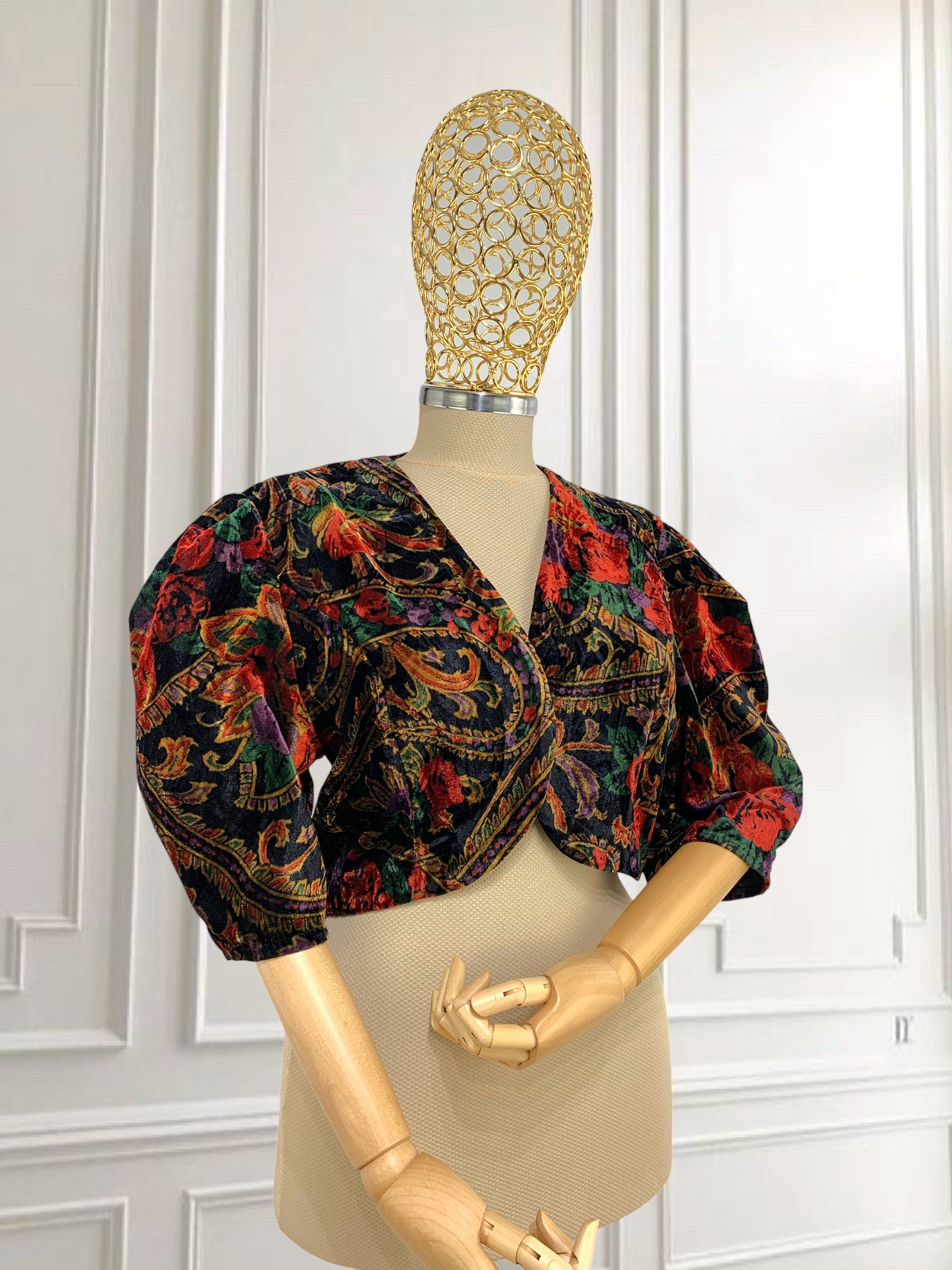 Bolero vintage din catifea mărimea M