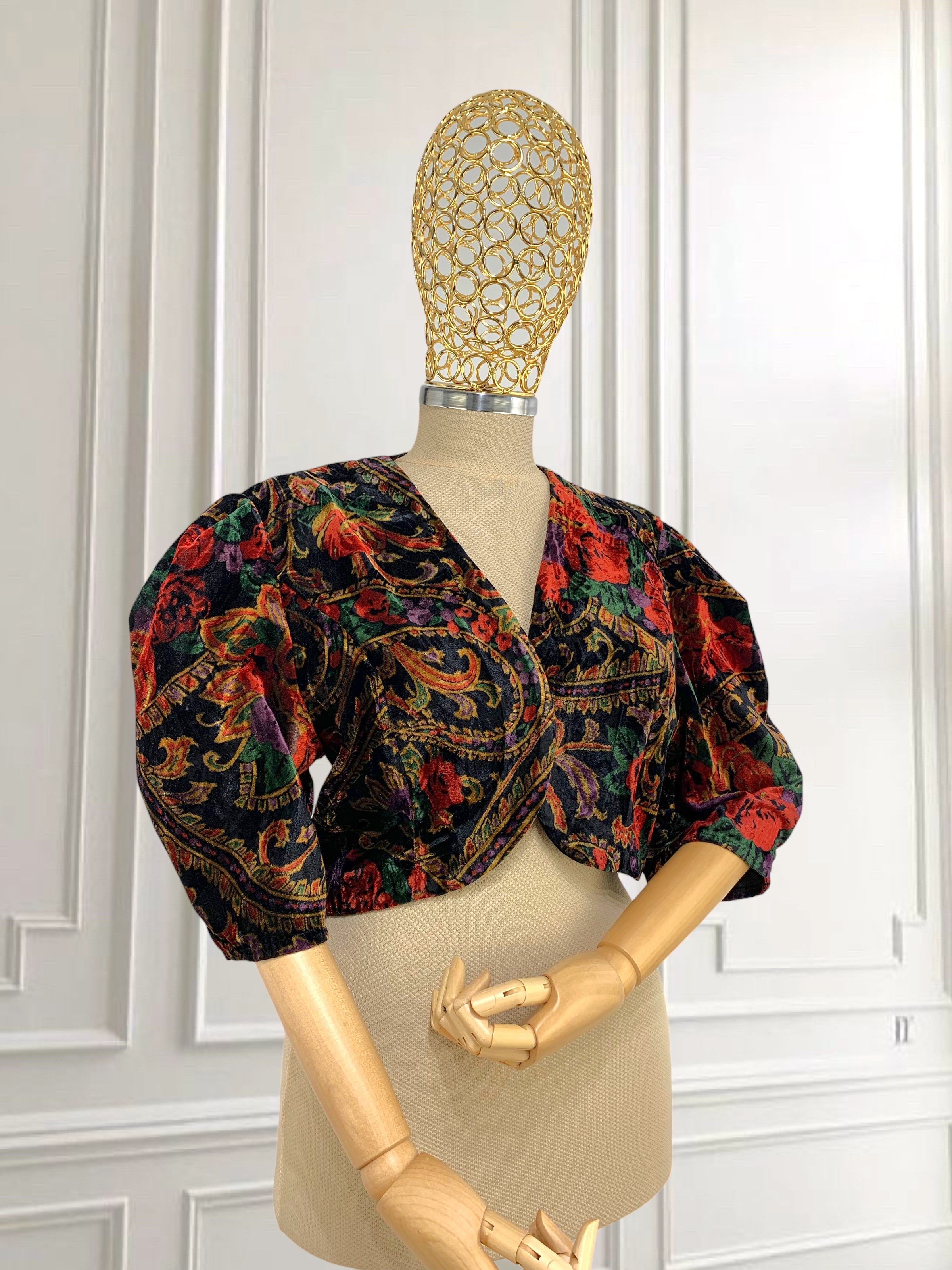 Bolero vintage din catifea mărimea M