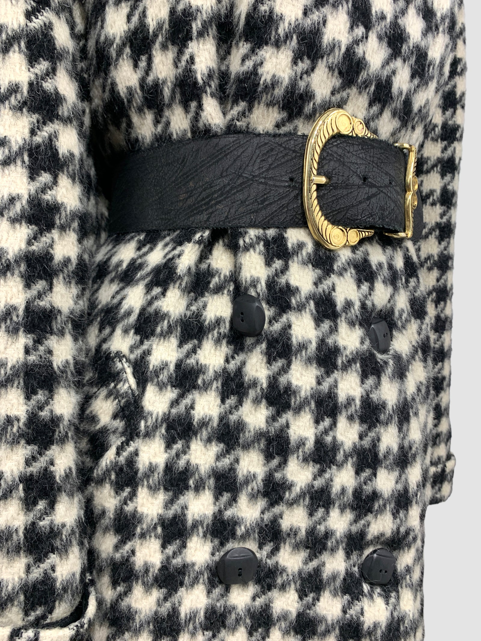 Palton vintage din lână și mohair potrivit pentru L/XL
