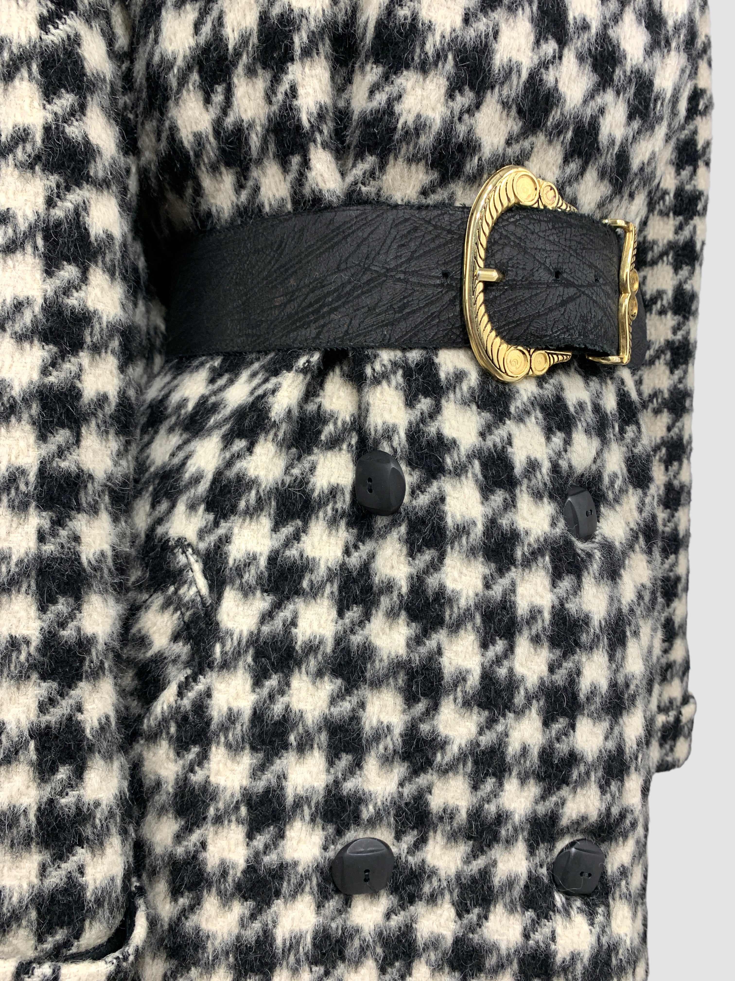 Palton vintage din lână și mohair potrivit pentru L/XL