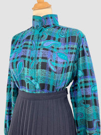 Cămașă din vâscoză cu print paisley mărimea XL