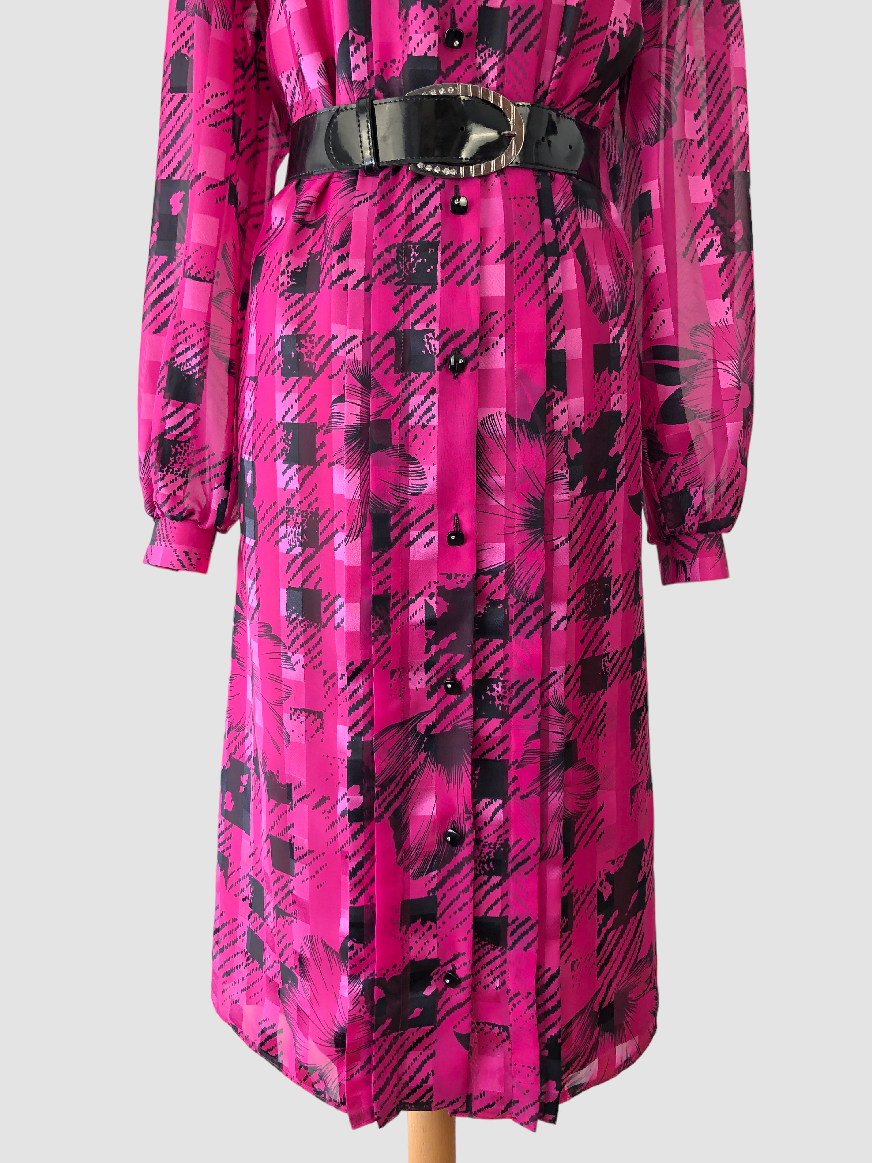 Rochie vintage ciclam mărimea L
