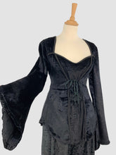 Încarcă imaginea în vizualizatorul Galerie, Bluză tip corset din catifea mărimea S
