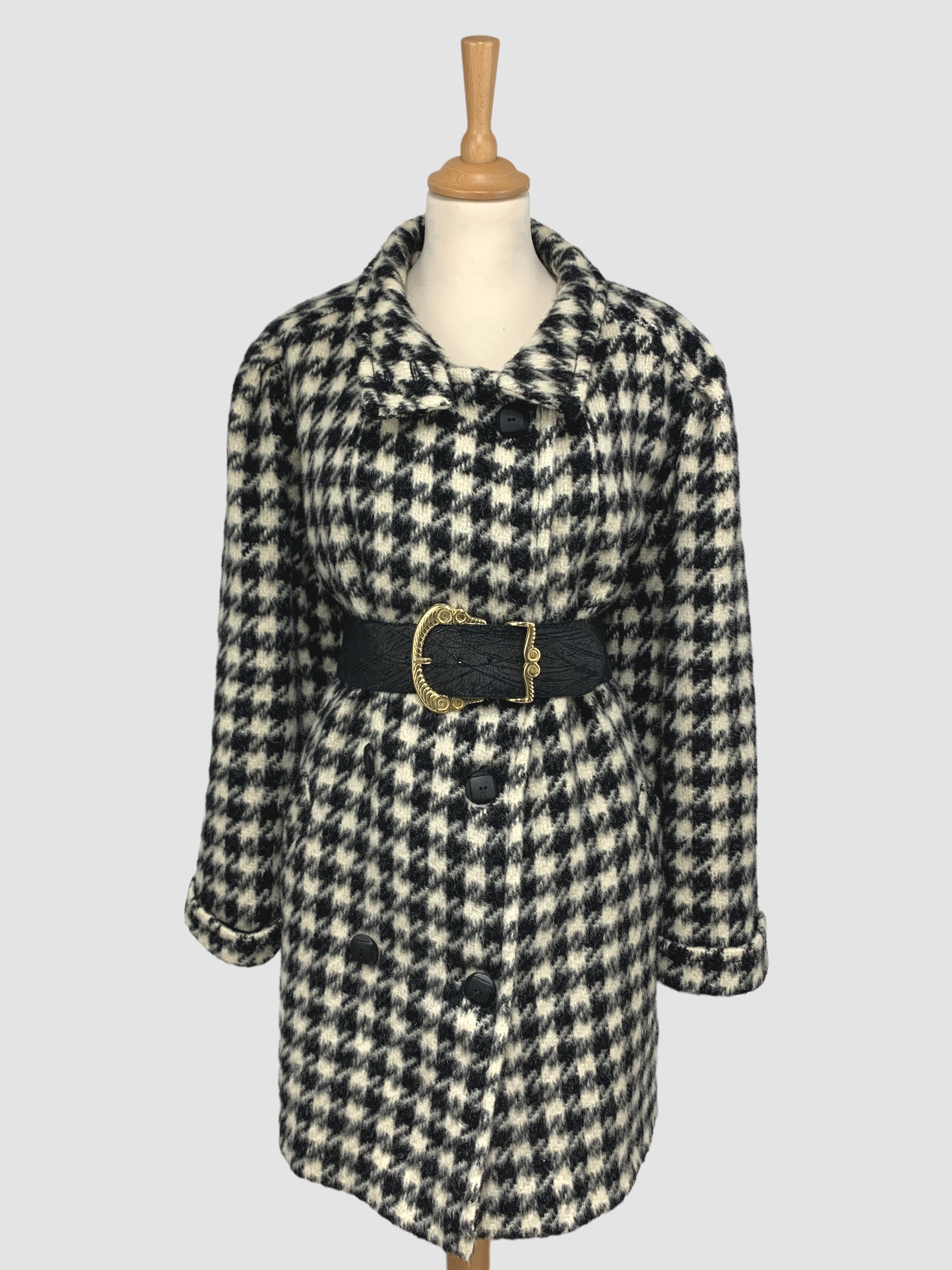 Palton vintage din lână și mohair potrivit pentru L/XL