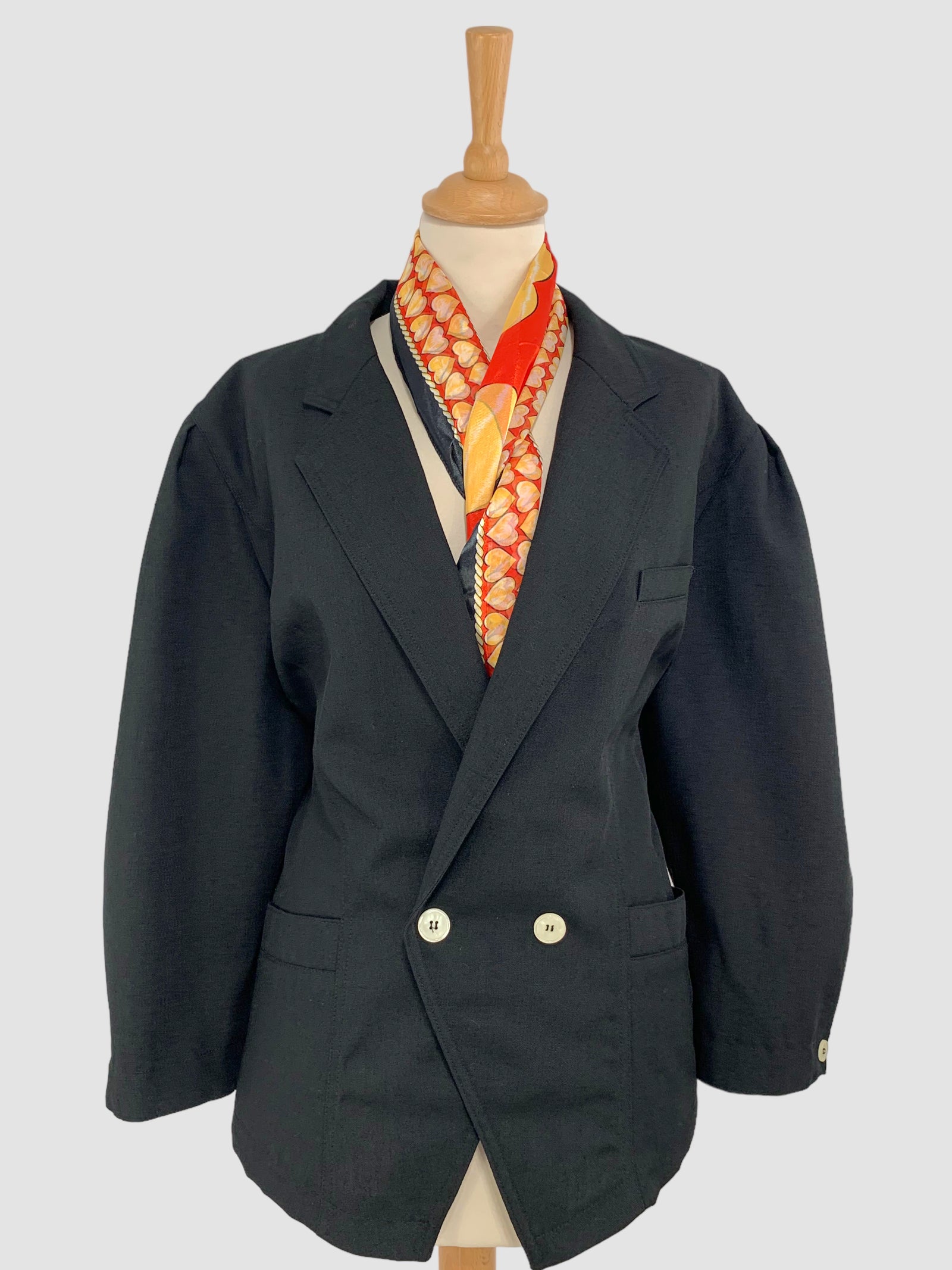 Sacou vintage cu eșarfă mărimea XL