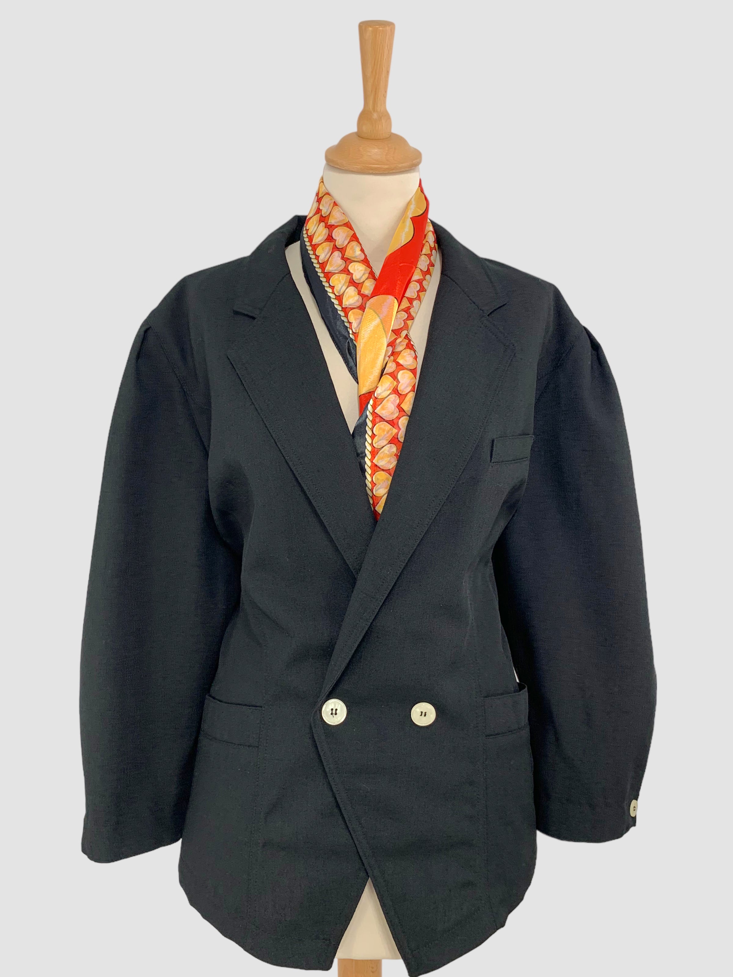 Sacou vintage cu eșarfă mărimea XL