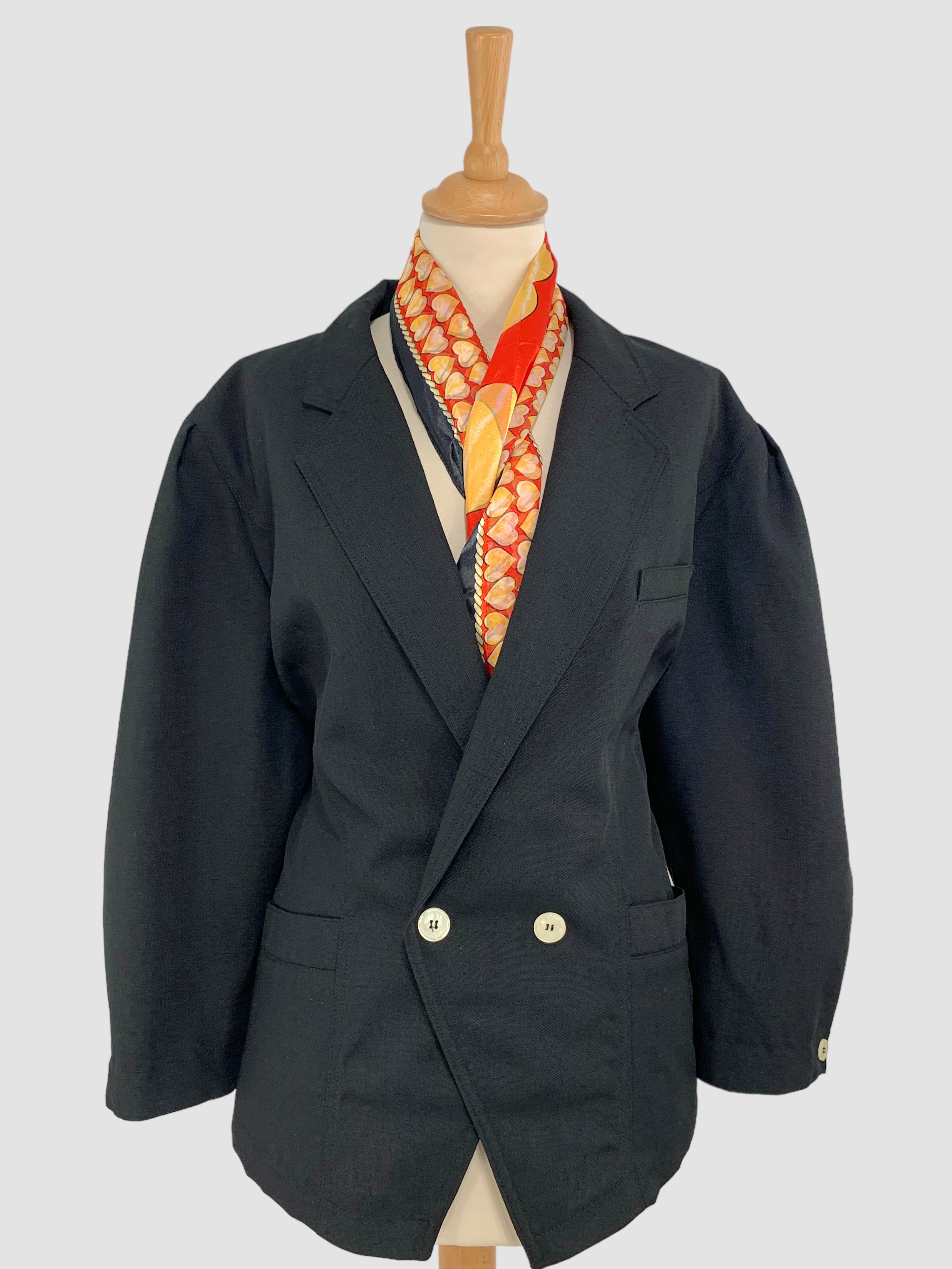 Sacou vintage cu eșarfă mărimea XL