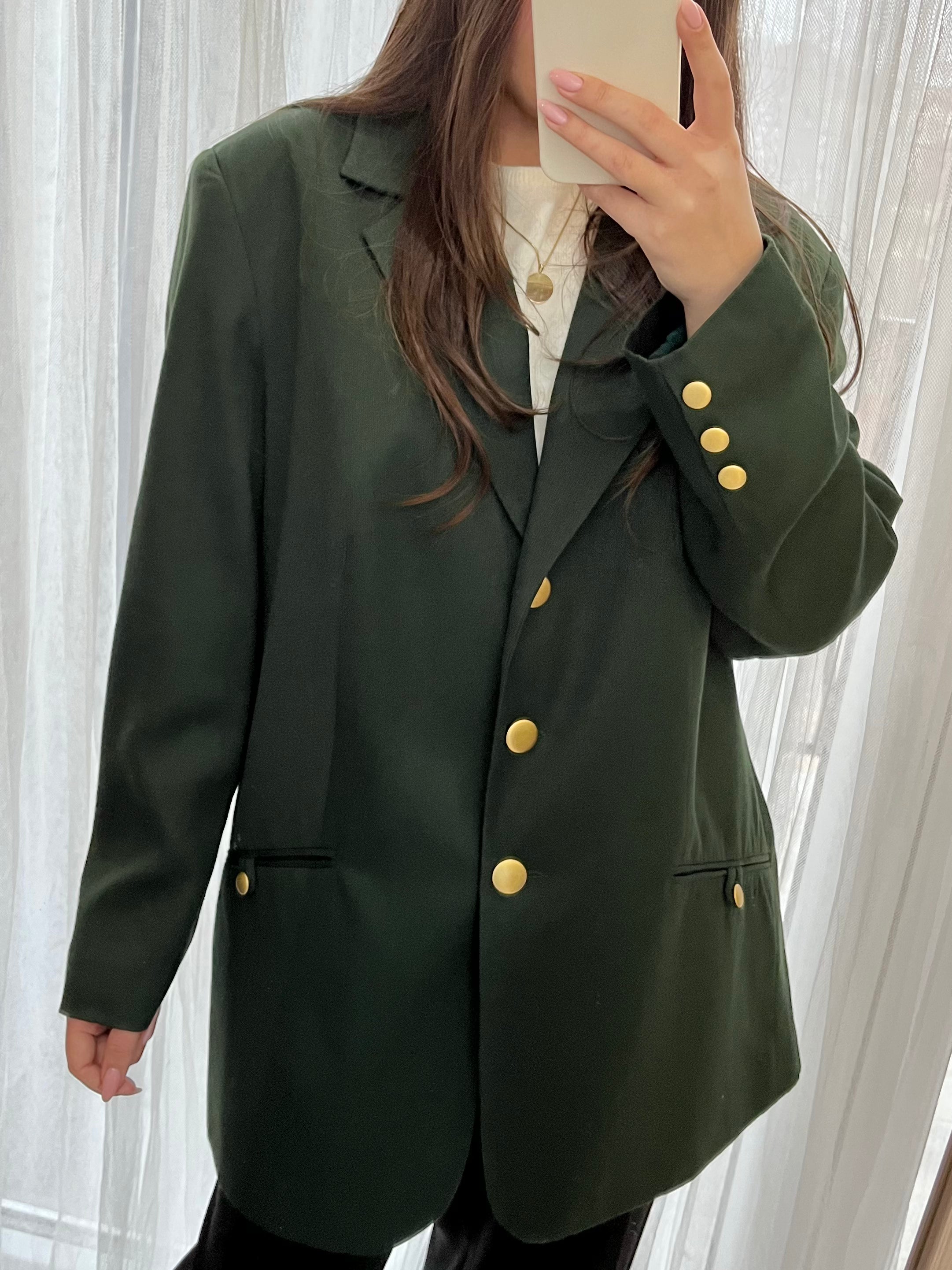 Sacou vintage cu nasturi aurii potrivit pentru XL/XXL