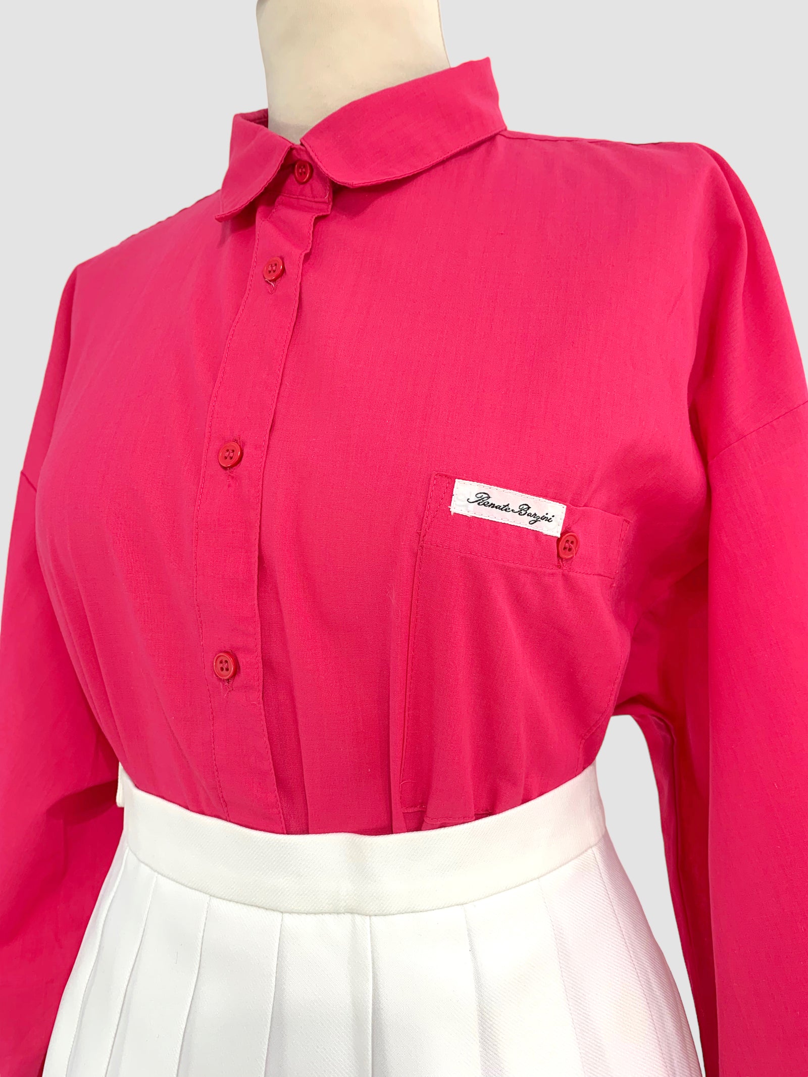 Cămașă fuchsia oversized potrivită pentru L/XL