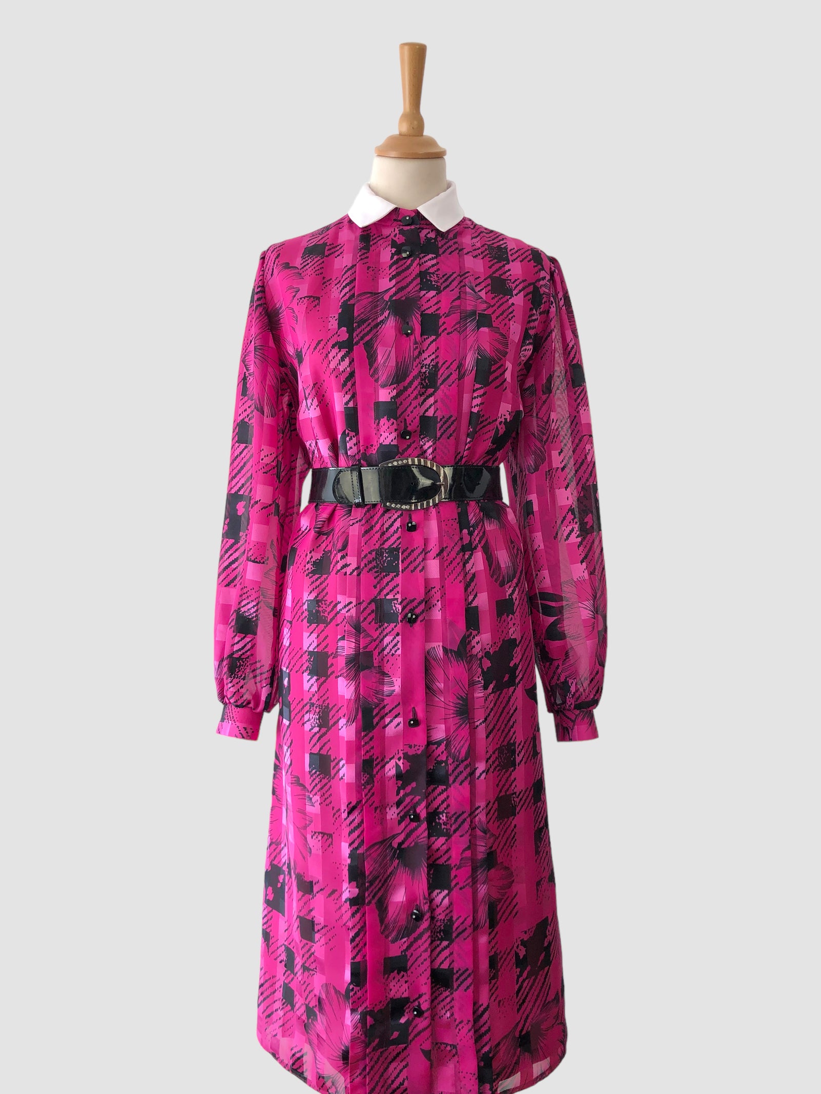 Rochie vintage ciclam mărimea L