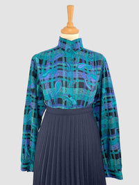 Cămașă din vâscoză cu print paisley mărimea XL