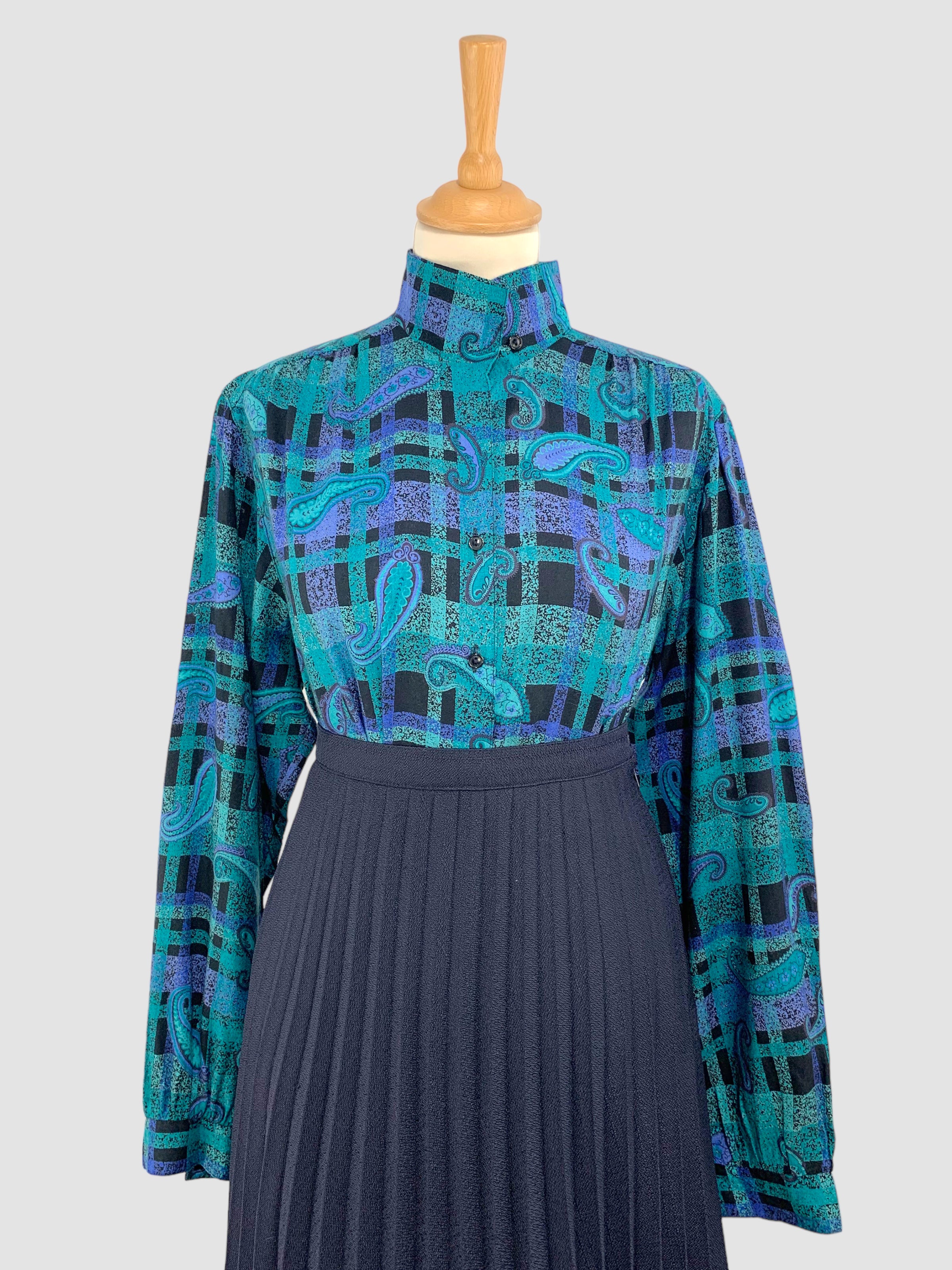 Cămașă din vâscoză cu print paisley mărimea XL