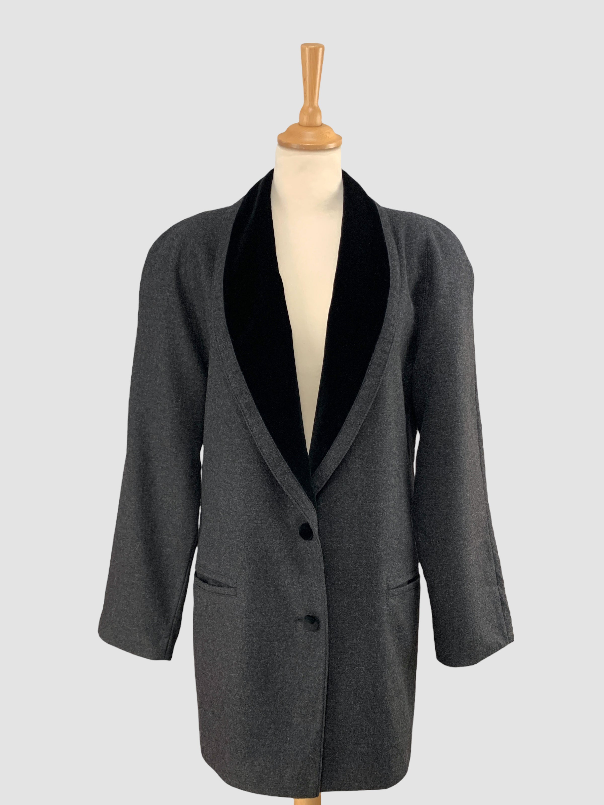 Sacou vintage din lână pură potrivit pentru L/XL