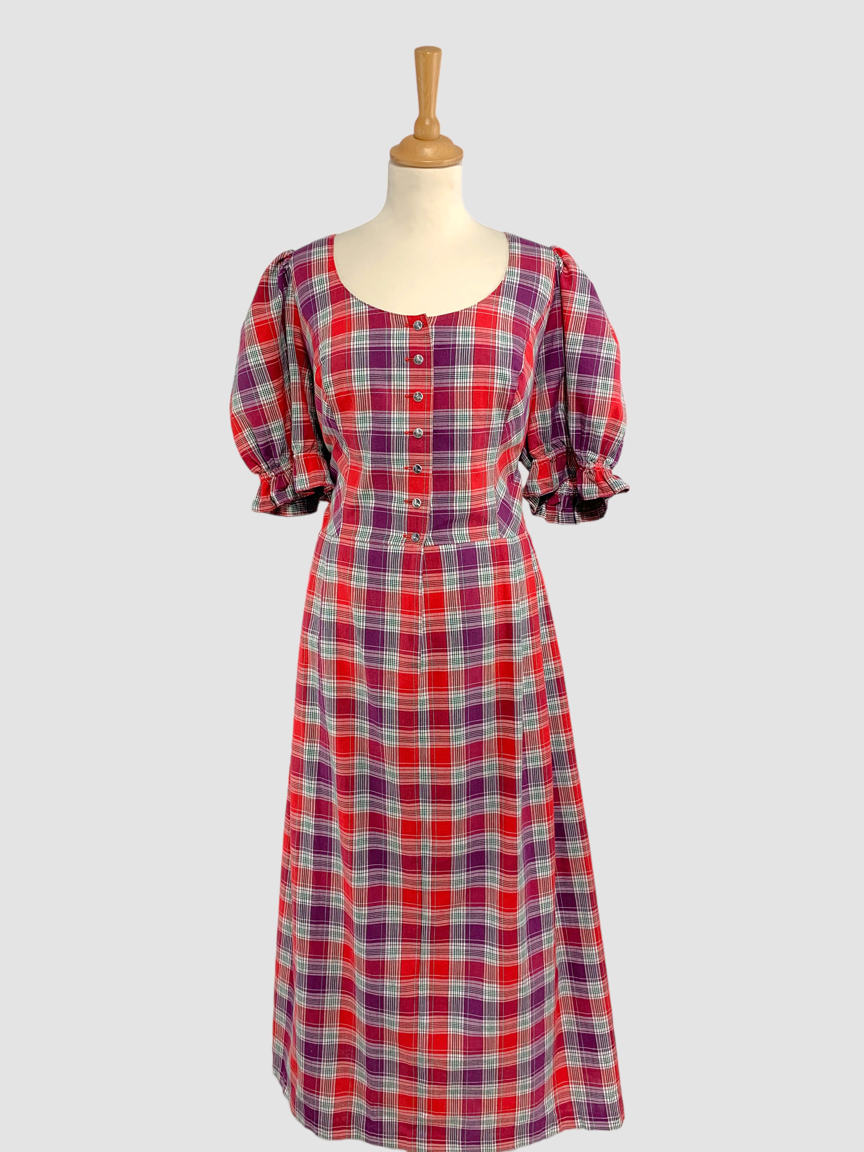 Rochie vintage în carouri mărimea XL