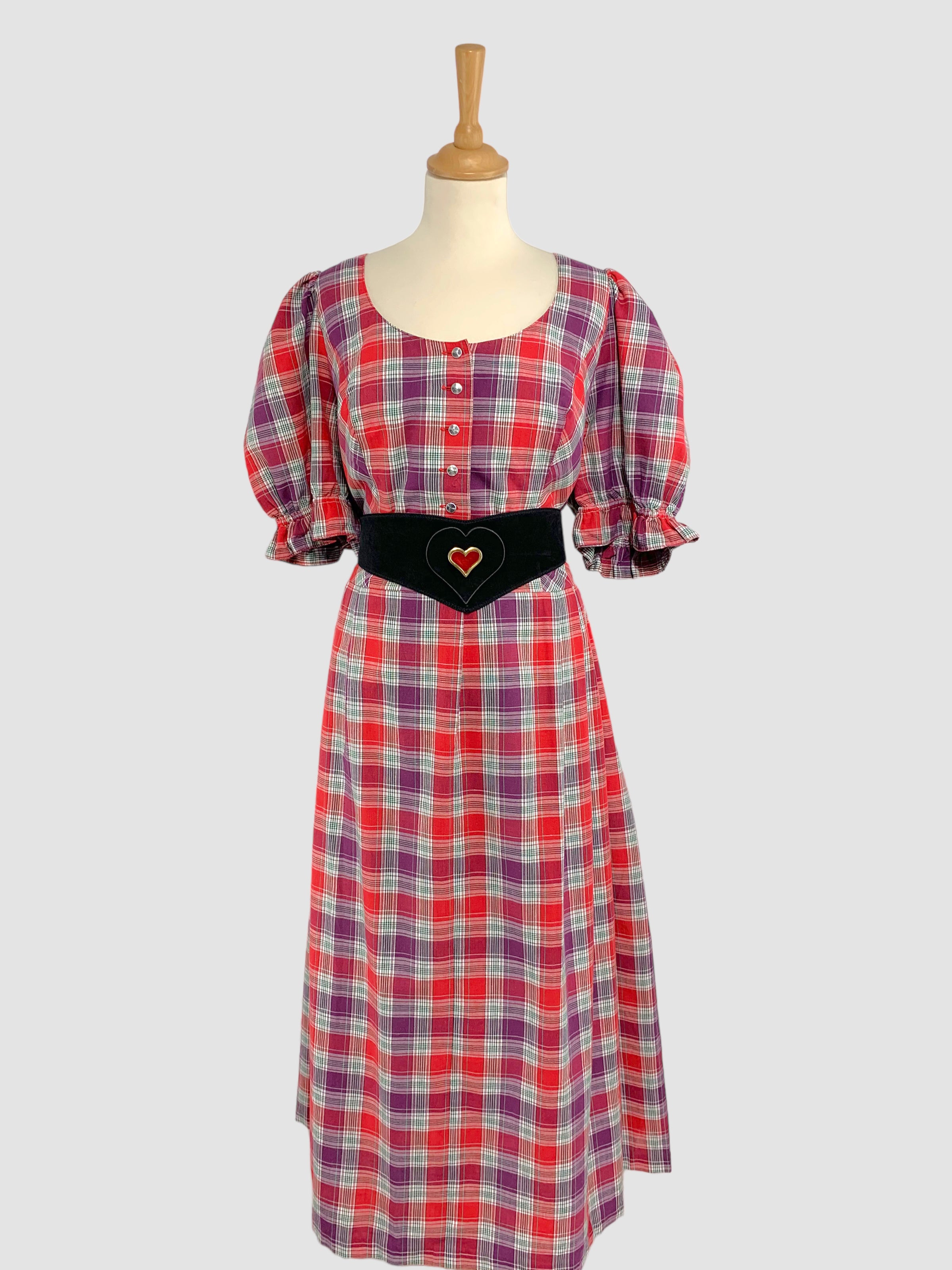 Rochie vintage în carouri mărimea XL