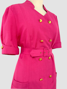 Rochie vintage roz potrivită pentru L/XL