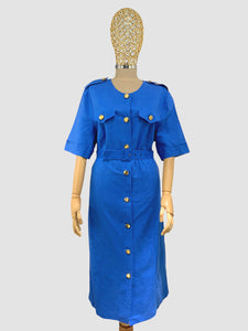 Rochie vintage din amestec de in mărimea L