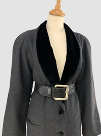 Sacou vintage din lână pură potrivit pentru L/XL