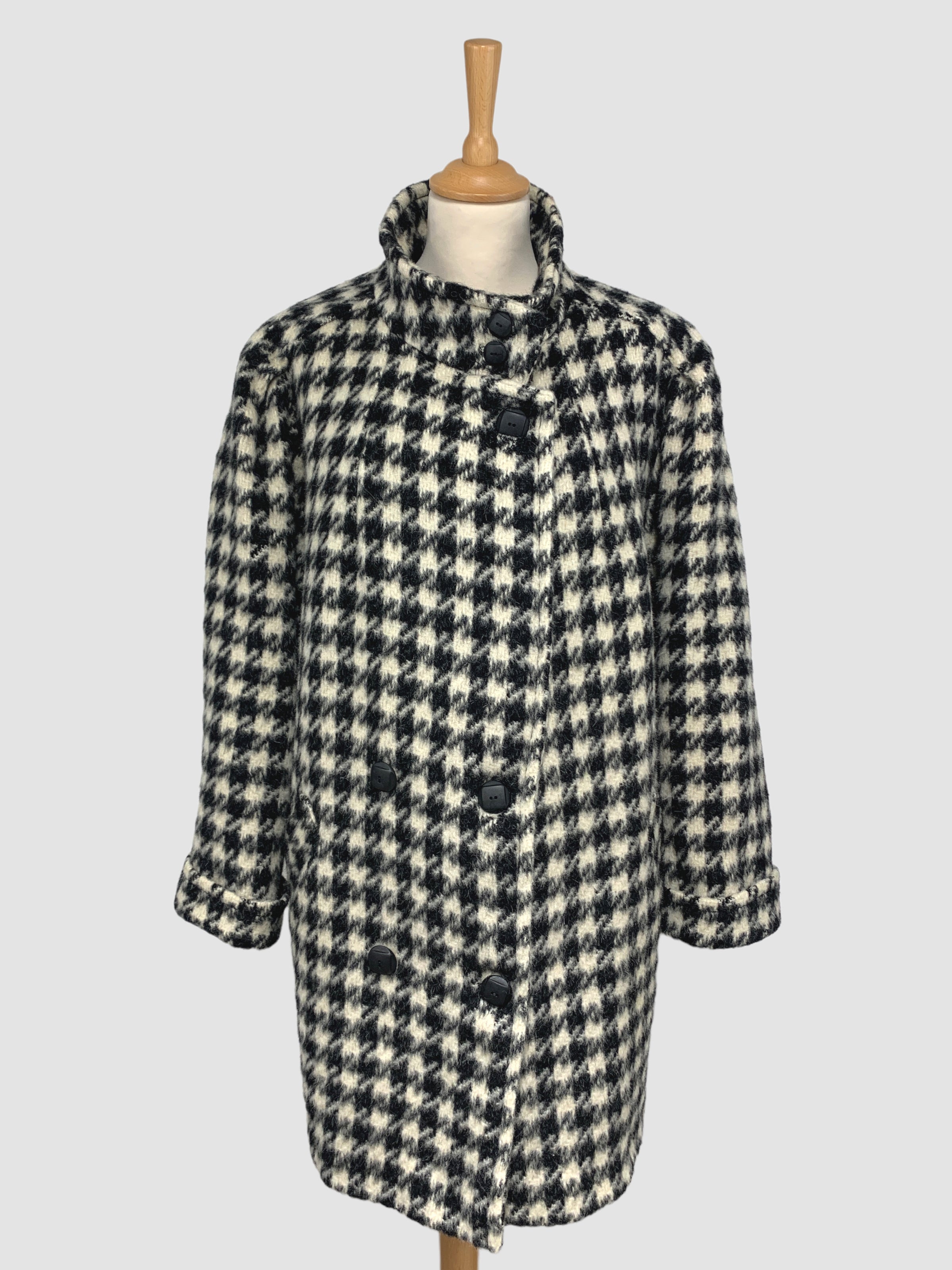 Palton vintage din lână și mohair potrivit pentru L/XL