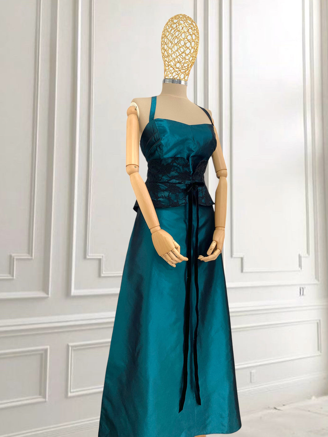Rochie vintage de gală cu corset de dantelă mărimea L
