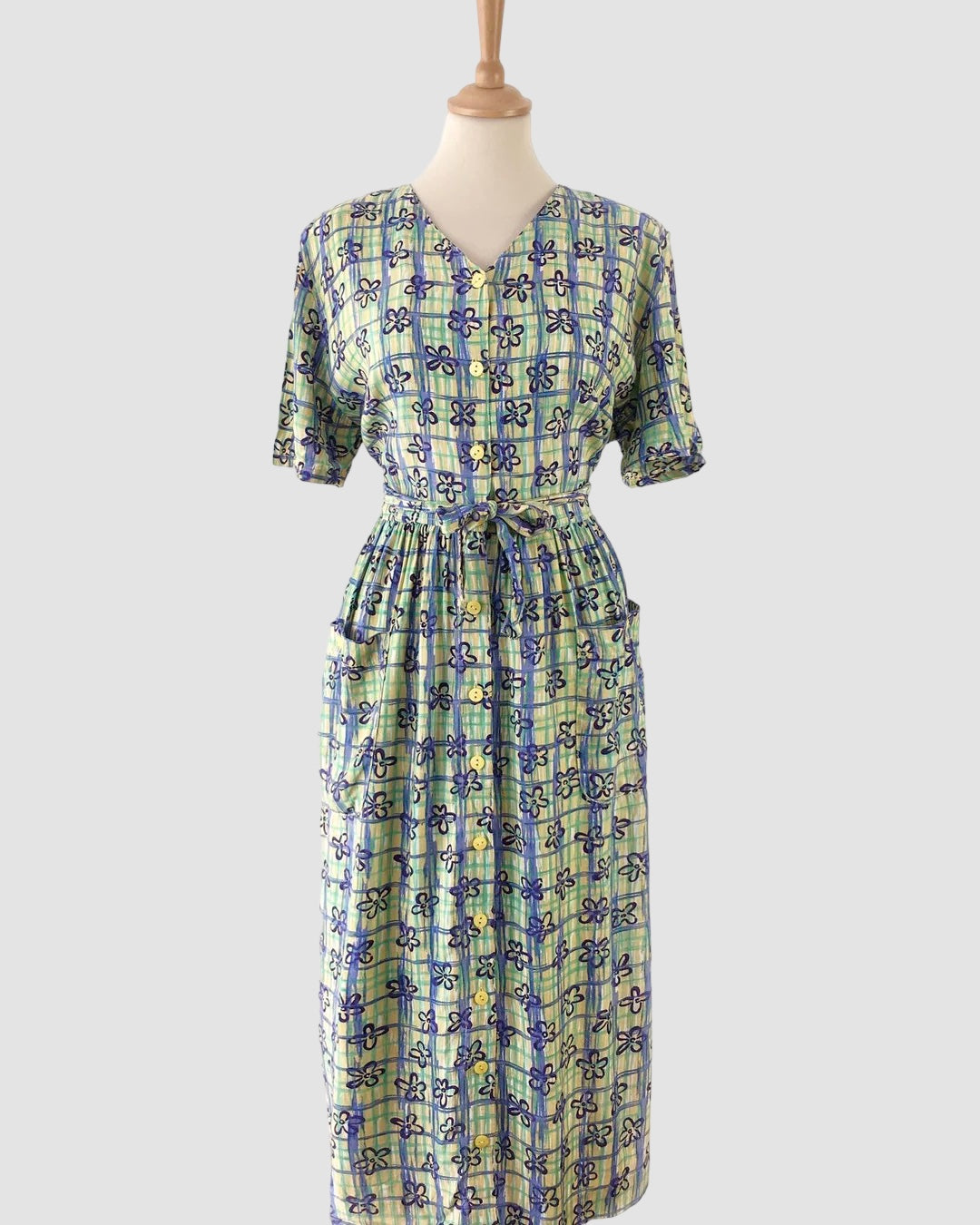 Rochie vintage din vâscoză mărimea L