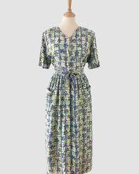 Rochie vintage din vâscoză mărimea L