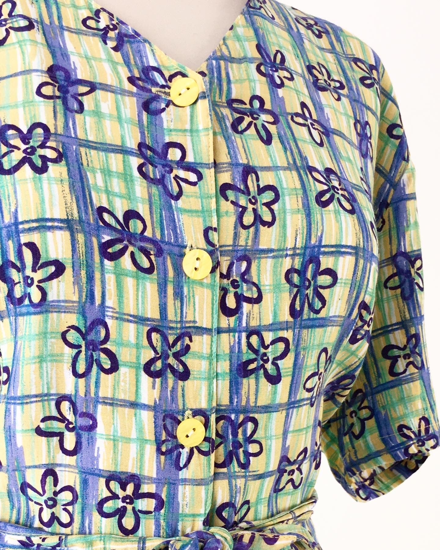 Rochie vintage din vâscoză mărimea L