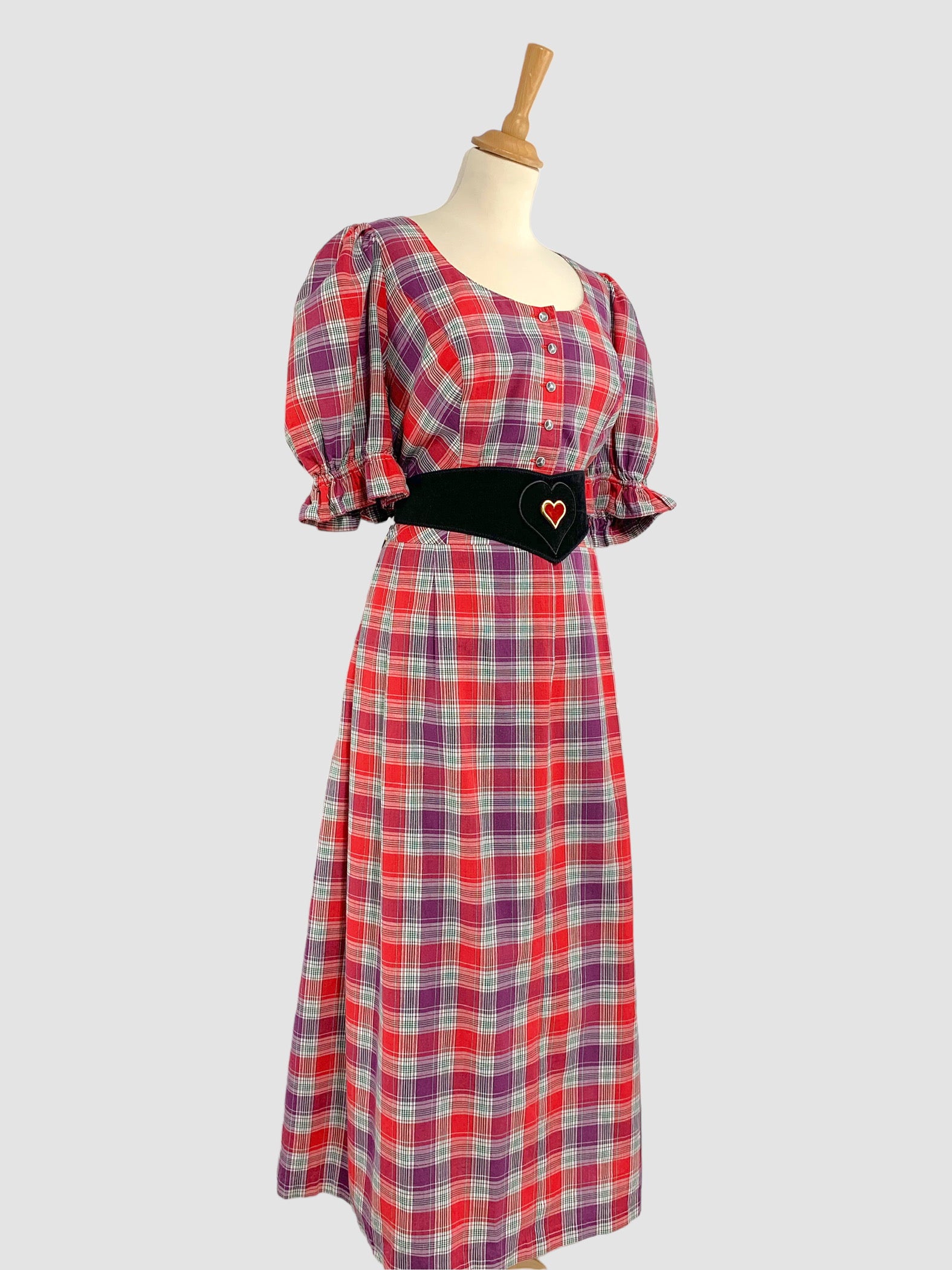 Rochie vintage în carouri mărimea XL